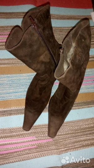 Полусапожки зимние. Натуральная замша