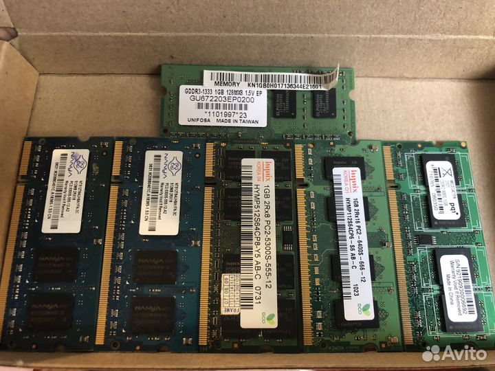 Память для ноутбука ddr2 +1gb ddr3