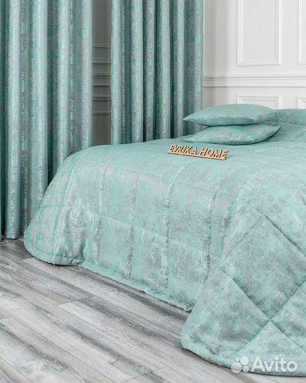 Покрывало зарина бирюза новое плед на кровать