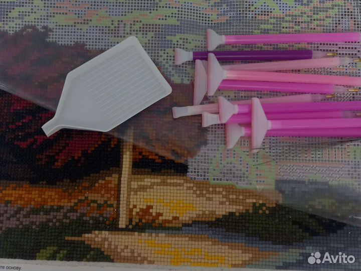 Выкладка картины из алмазной мозаики на заказ