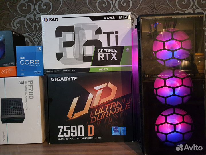 Мощный Игровой Пк Core i5 11600KF/Z590+RTX3060Ti
