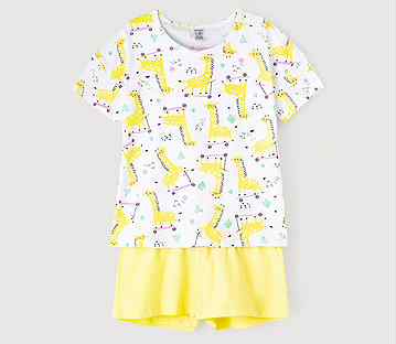Пижама для девочки Crockid К 1535 жирафы на (110)