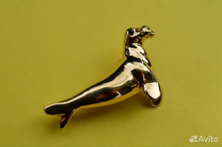 Брошь Морж Dorlan винтаж Канада