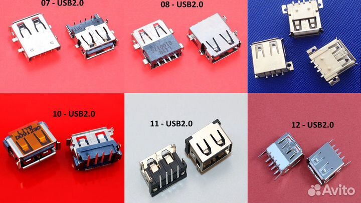 USB разъемы, гнездо, штекер