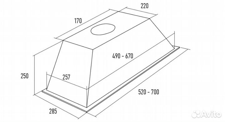 Встраиваемая вытяжка Kuppersberg inlinea 52 LX, не