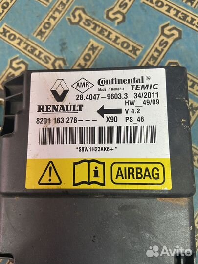 Блок airbag Renault 8201163278