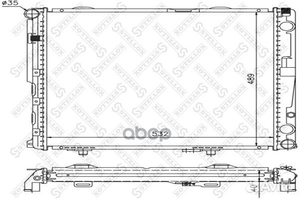 10-25905-SX радиатор системы охлаждения MB T12