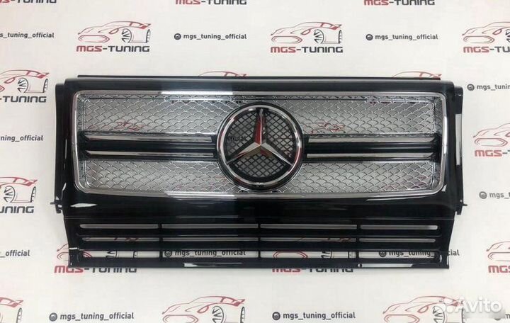 Решётка радиатора G65 хром Гелендваген w463