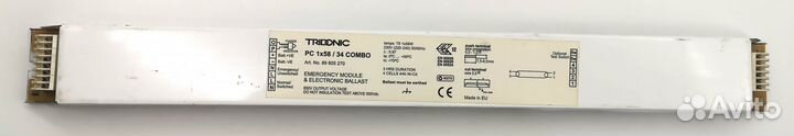 Эпра tridonic PC 1x58 / 34 combo 89 805 270 (уценк