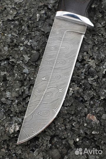 Нож Беркут дамаск рукоять ясень брашированный