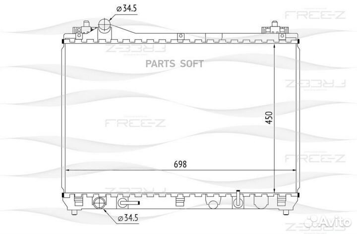 Радиатор охлаждения suzuki Grand vitara 05- 177006