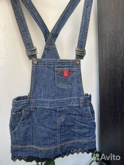 Джинсовый сарафан, юбка, р. S-M(42-44)