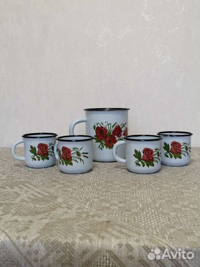 Набор эмалированный посуды, бидон СССР