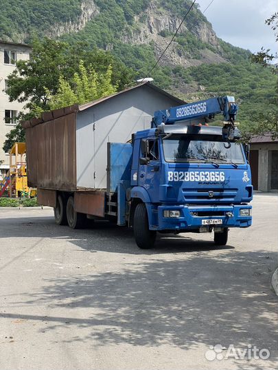 Аренда и услуги манипулятора, стрела 5 т, 8 м, борт 20 т, 7.4 м