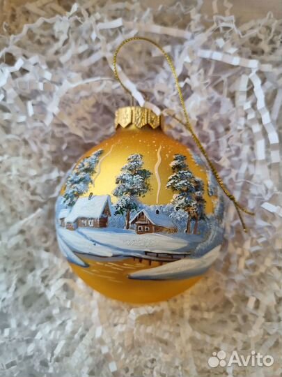 Расписной елочный шарик