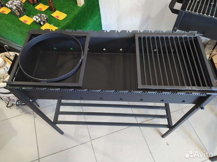 Мангал с подказанником и решеткой