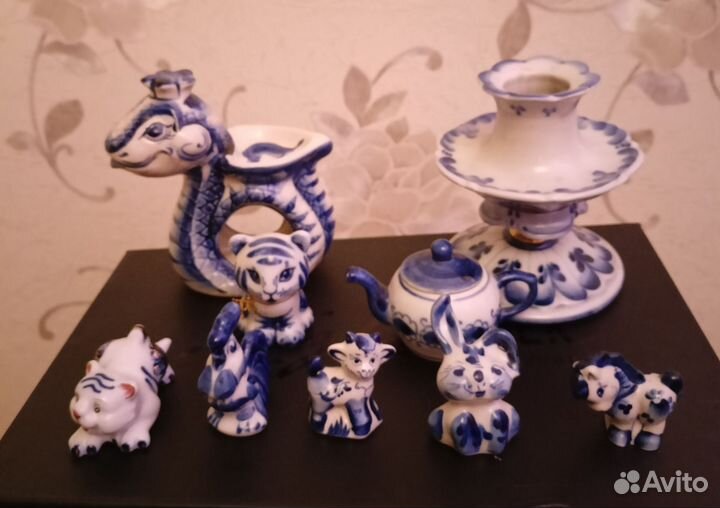Фигурки гжель СССР