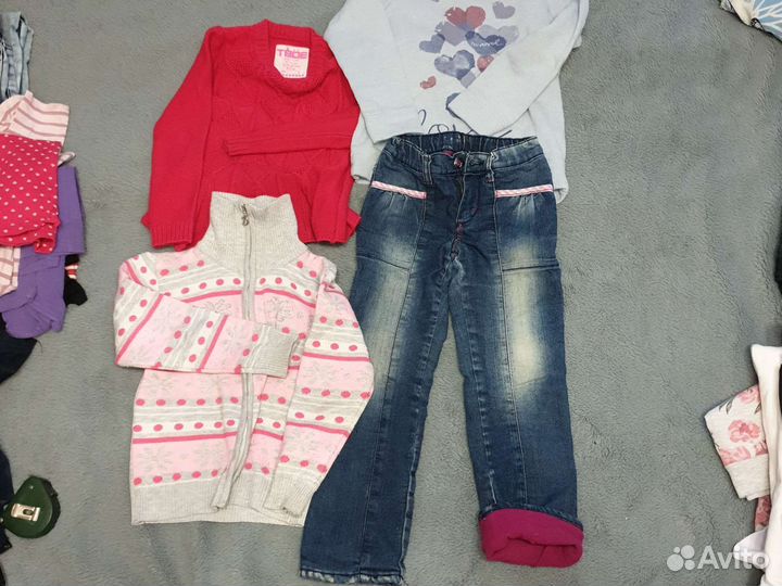 Кофты, джинсы, костюмы, юбки на девочку 5-7лет