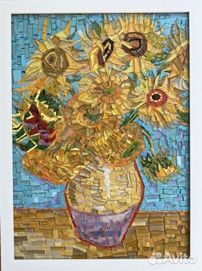 Мозаика по картине «Подсолнухи», Ван Гог