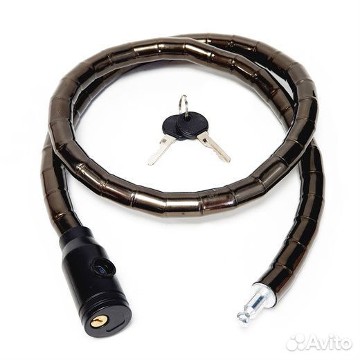 Замок трос противоугонный (черный)