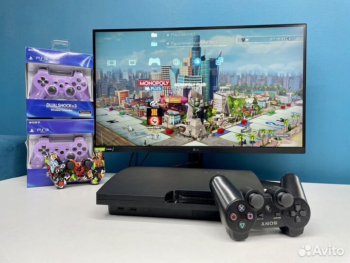 Игровая приставка PS3 Slim 500Gb прошитая Hen