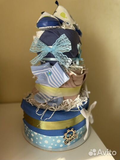 Торт из памперсов для мальчика