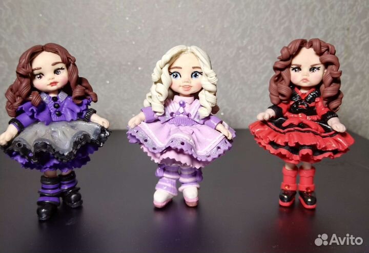 Куколки, брелоки, овощные и грибные наборы