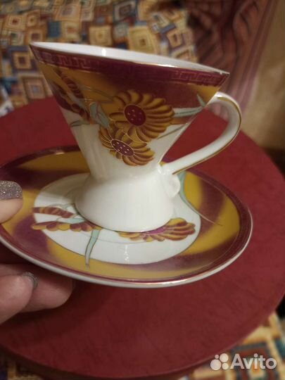 Кофейный сервиз. Новый. Фарфор. Китай. 6 персон