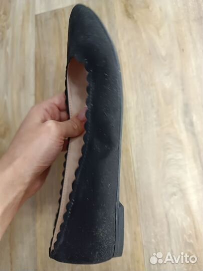 Балетки hm 37 новые замшевые маломерки