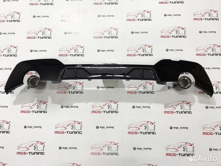 Диффузор BMW 3 G20 M под карбон Akrapovic глянец