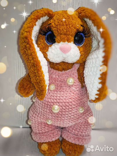 Вязаные игрушки заяц