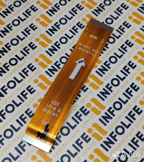 Шлейф для Samsung M31s (M317F) межплатный Б/У снят