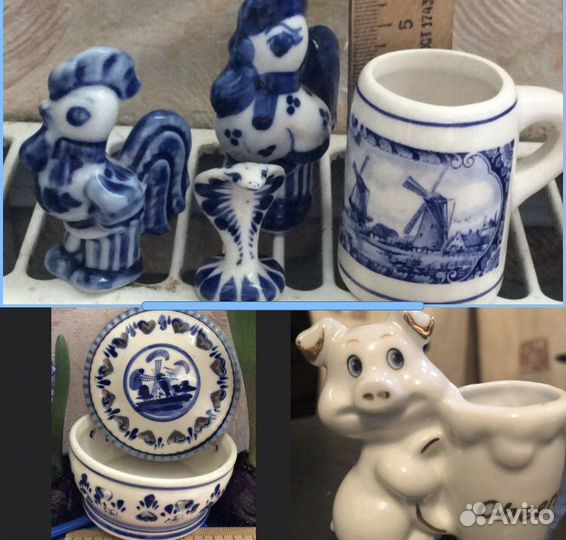 Голанские и гжельские коллекционные сувениры