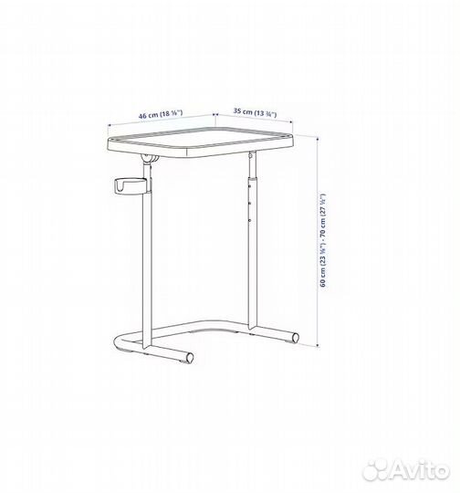Подставка для ноутбука стол Бьёркосен Икеа