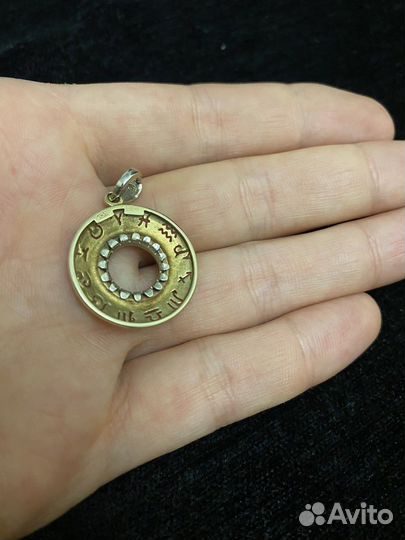 Золотая Подвеска кулон знаки зодиака