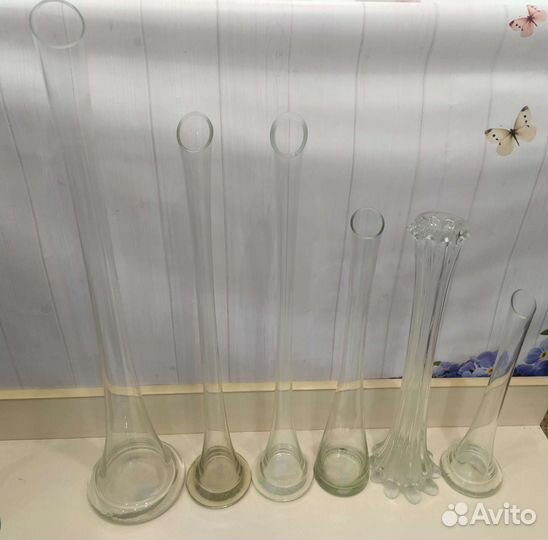 Вазы стеклянные