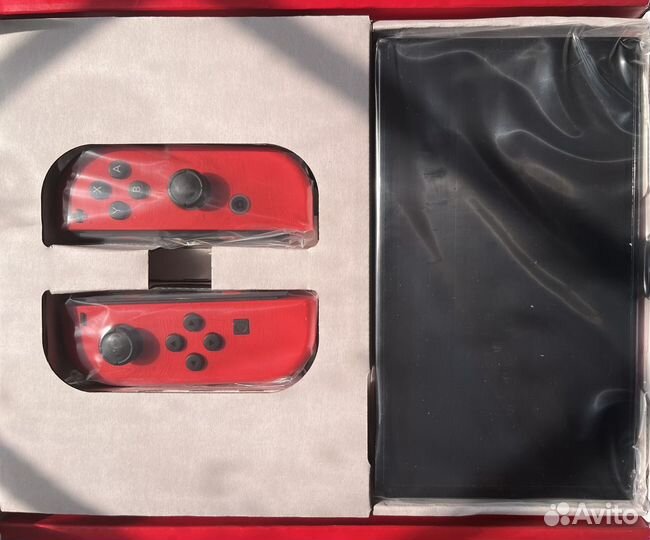 Nintendo switch oled mario edition red