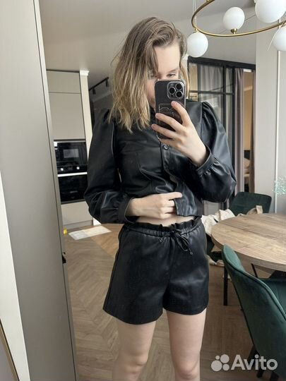 Кожаные шорты lime