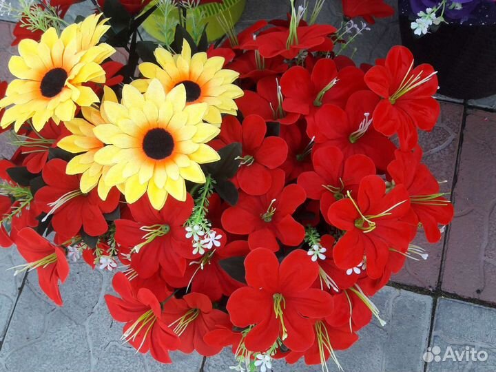 Искусственные цветы букеты