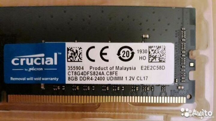 Crucial CT8G4DFS824A,C8FE 8GB DDR4-2400,для пк
