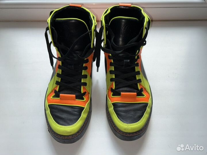 Кроссовки Gucci Neon Leather Basketball 44