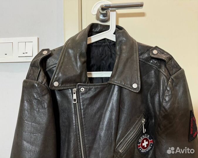 Кожаная куртка косуха ASOS