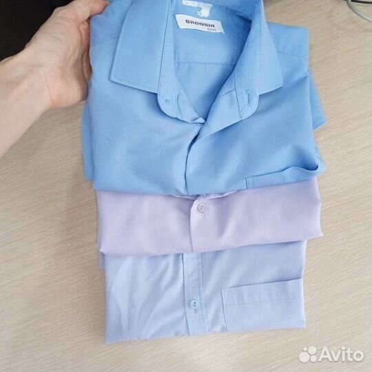 Рубашки и брюки школьные для мальчика 140