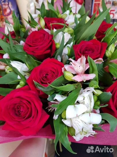 Цветы розы букет