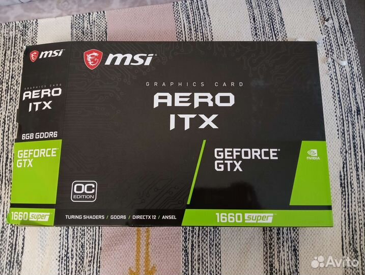 Видеокарта MSI GeForce GTX 1660 super aero ITX OC