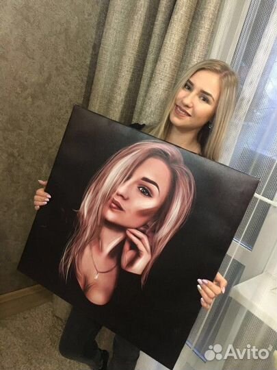 Портрет на холсте по фото на заказ