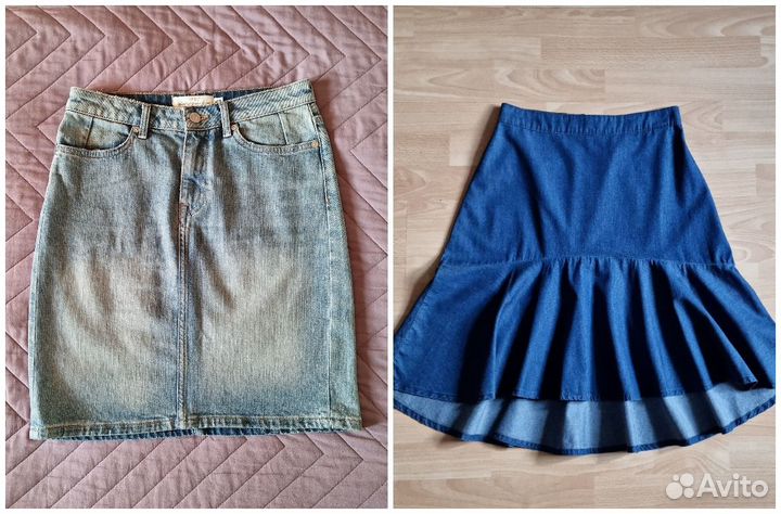 Юбка джинсовая H&M 36 размер и Русалка миди
