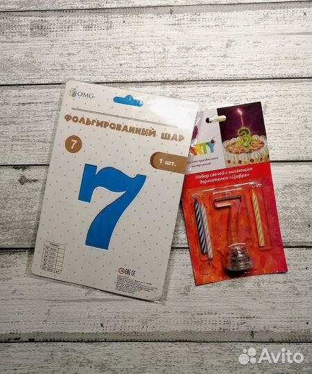 Фольгинированный шар и свечи для дня рождения