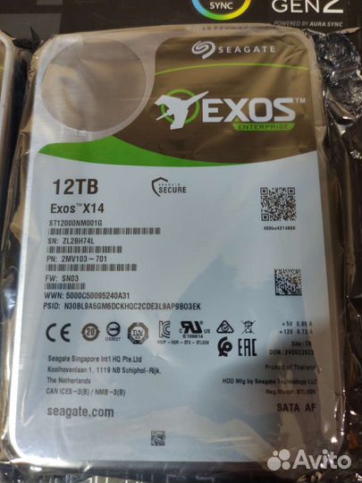 12тб Жесткий диск Seagate Exos X14