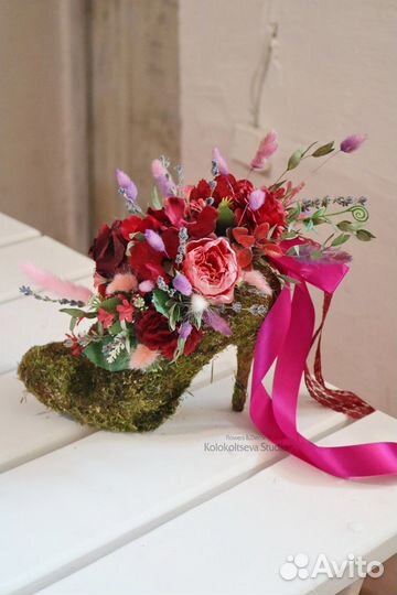 Необычный букет из сухоцветов